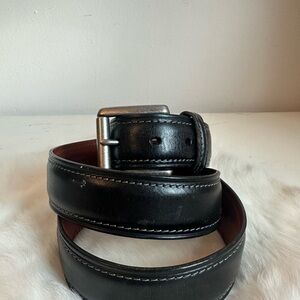 Men’s Coach Black Leather Belt